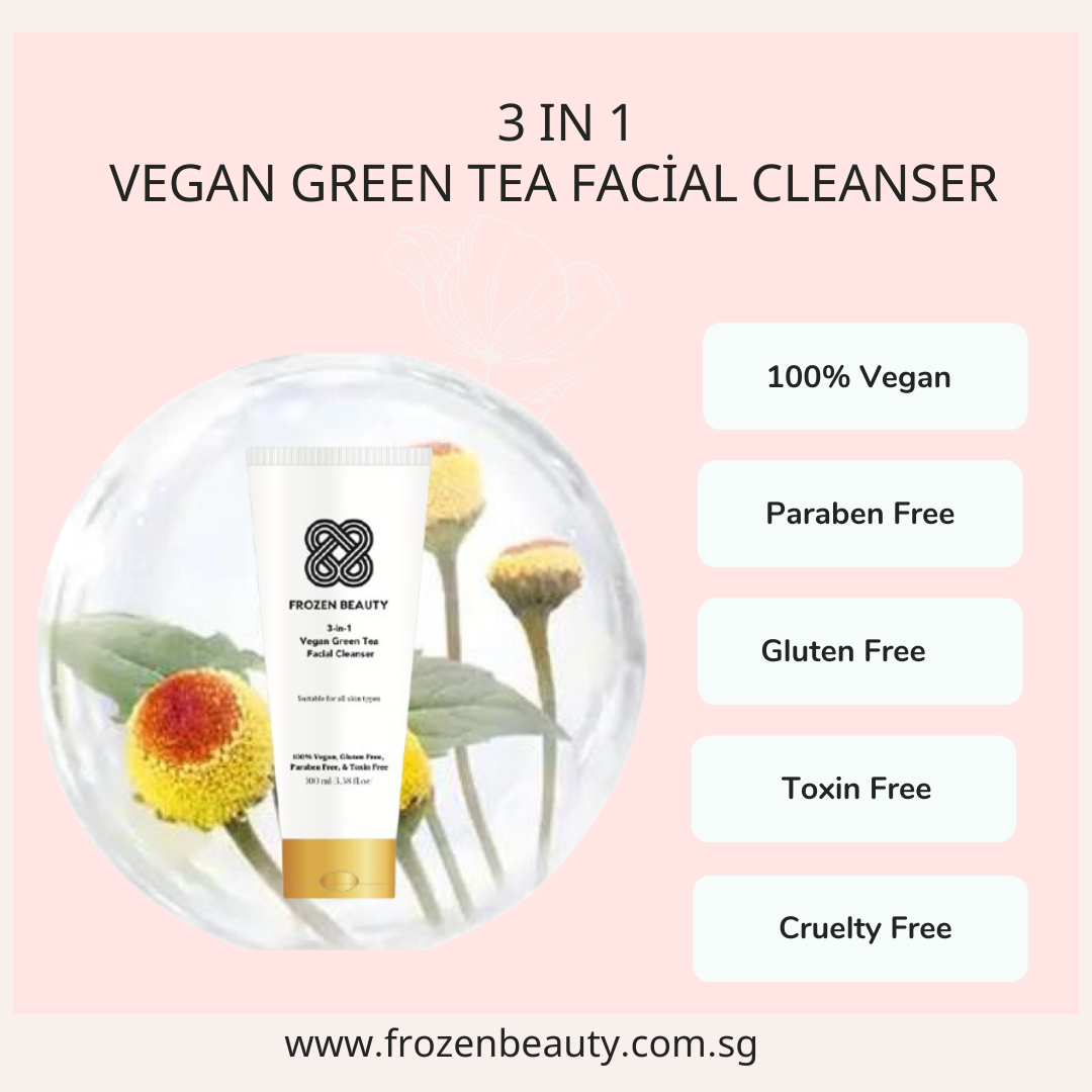 3 in 1 Vegan Green Tea Facial Cleanser